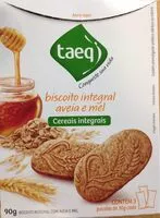 Mängden socker i Biscoito integral aveia e mel