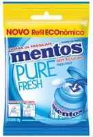 Mängden socker i Goma De Mascar Fresh Mint Zero Açúcar Mentos Pure Fresh Pacote 56g 28 Unidades Refil Econômico