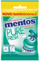 Mängden socker i Goma De Mascar Wintergreen Zero Açúcar Mentos Pure Fresh Pacote 56g 28 Unidades Refil Econômico