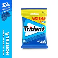 Mängden socker i Pack Goma De Mascar Hortelã Zero Açúcar Trident Pacote 32g 4 Unidades Leve Mais Pague Menos