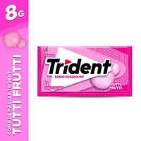 Mängden socker i Goma De Mascar Tutti Frutti Zero Açúcar Trident Envelope 8g 5 Unidades