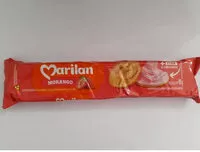 Mängden socker i Biscoito Recheio Morango Marilan Pacote 90g