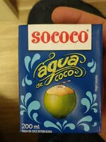 Mängden socker i água De Coco Integral Sococo Caixa 200ml