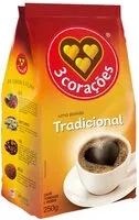 Mängden socker i Café Torrado E Moído Tradicional 3 Corações Pacote 250g
