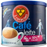 Mängden socker i Café Com Leite Solúvel 3 Corações Lata 330g