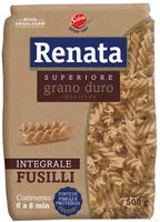 Mängden socker i Macarrão De Sêmola De Trigo Grano Duro Integral Fusilli Renata Superiore Pacote 500g
