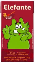 Mängden socker i Extrato De Tomate Elefante Caixa 135g