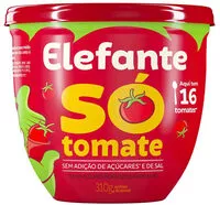 Mängden socker i Extrato De Tomate Elefante Só Tomate Pote 310g