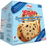 Mängden socker i Panettone Com Frutas Light Village Caixa 400g