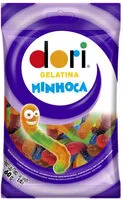 Mängden socker i Bala De Gelatina Sortidos De Frutas Minhoca Dori Pacote 60g