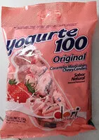Mängden socker i Bala Iogurte De Morango Original Yogurte 100 Pacote 150g