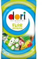 Mängden socker i Bala Regaliz Frutas E Creme Flor Recheada Dori Pacote 85g
