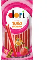 Mängden socker i Bala Regaliz Morango Recheio Creme Tubo Dori Pacote 70g