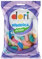 Mängden socker i Bala De Gelatina Sortidos De Frutas ácidas Minhoca Dori Pacote 85g