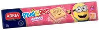 Mängden socker i Biscoito Leite Recheio Morango Meu Malvado Favorito Adria Plugados Pacote 130g
