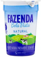 Mängden socker i Iogurte Parcialmente Desnatado Natural Fazenda Bela Vista Copo 170g