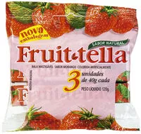 Mängden socker i Bala Morango Fruit Tella Pacote 120g 3 Unidades