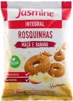 Mängden socker i Biscoito Rosquinha Vegano Integral Maçã E Banana Jasmine Pacote 120g