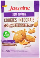 Mängden socker i Biscoito Cookie Vegano Integral Castanha Do Pará E Caju Sem Glúten Jasmine Pacote 120g