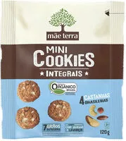 Mängden socker i Biscoito Vegano Integral Orgânico 4 Castanhas Brasileiras Mãe Terra Mini Cookies Pacote 120g