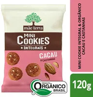 Mängden socker i Biscoito Vegano Integral Orgânico Cacau Castanhas Mãe Terra Mini Cookies Pacote 120g