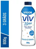 Mängden socker i Iogurte Tradicional Vigor Viv 3 Grãos Garrafa 800g