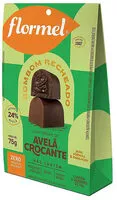 Mängden socker i Bombom Recheio Creme Avelã Crocante Flormel Pouch 75g 5 Unidades