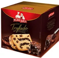 Mängden socker i Panettone Com Gotas De Chocolate Recheio Trufado Chocolate Meio Amargo Casa Suíça Caixa 550g