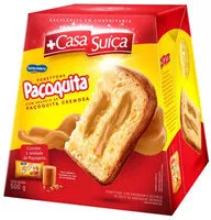 Mängden socker i Panettone Paçoquita Recheio Paçoquita Cremosa Casa Suíça Caixa 500g