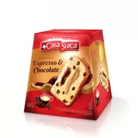 Mängden socker i Panettone Com Gotas De Chocolate Ao Leite Recheio Espresso Chocolate Casa Suíça Caixa 500g