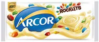 Mängden socker i Chocolate Branco Rocklets Arcor Pacote 80g