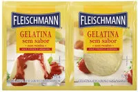 Mängden socker i Gelatina Pó Sem Sabor Fleischmann Pacote 2 Unidades De 12g Cada