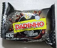 Mängden socker i Dadinho Bombom Black + Cacau Wafer Recheado de Amendoim, Chocolate meio amargo
