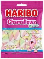 Mängden socker i Marshmallow Baunilha Cables Haribo Chamallows Pacote 80g