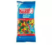 Mängden socker i Bala De Gelatina Frutas Aviões Haribo Pacote 90g