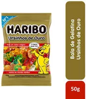 Mängden socker i Bala De Gelatina Frutas Ursinhos De Ouro Haribo Pacote 50g