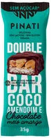 Mängden socker i Barra De Nuts Coco E Amendoim Cobertura Chocolate Meio Amargo Sem Açúcar Zero Lactose Super Saúde Pinati Double Bar Pacote 35g