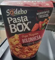 Mängden socker i Pipe Rigate Bolonhesa Sodebo Pasta Box Caixa 310g