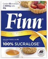 Mängden socker i Adoçante Em Pó Sucralose Finn Caixa 30g 50 Unidades