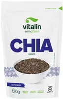Mängden socker i Chia Em Grãos Integral Vitalin Pouch 120g