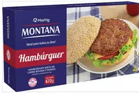 Mängden socker i Hambúrguer De Carne De Frango E Bovina Montana Caixa 672g 12 Unidades