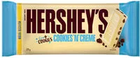 Mängden socker i Chocolate Branco Cookies N Creme Hersheys Pacote 77g