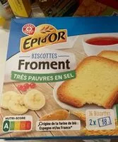 Mängden socker i Biscottes froment