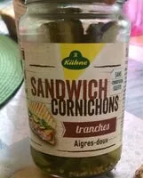 Mängden socker i Sandwich cornichons tranches