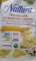 Mängden socker i Triangolini di mais con legumi