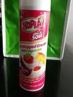 Mängden socker i Soy whipped cream