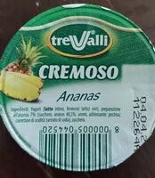 Mängden socker i Yogurt intero cremoso ananas