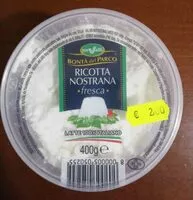 Mängden socker i Ricotta nostrana fresca