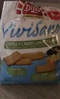 Mängden socker i Vivisano Biscotti farina di canapa e limone italiano