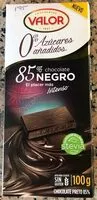 Mängden socker i Chocolate negro 85% stevia